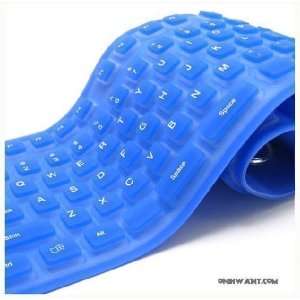  HK Wired Flexible Waterproof Blue Silicone soft keyboard 