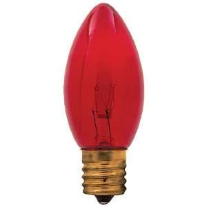 Watt Transparent Red 130V Intermediate (E17) Base C9 Stringer Bulb 