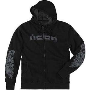  Icon Search And Destroy Zip Up Hoody   2X Large/Black 