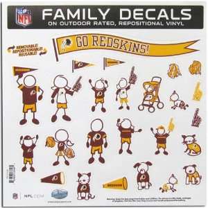   Redskins NFL Family Car Decal Set (Large)