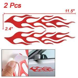  Amico Car 2 Pcs Red Plastic Flame Shaped Reflective 