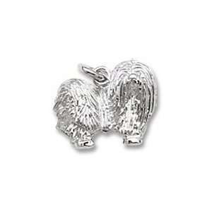 Maltese Dog Charm in White Gold: Jewelry
