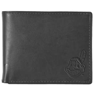  Pangea MLB Cleveland Indians Black Leather Wallet: Sports 
