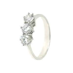  18Carati Trilogy ring 1 ct.   TR0007 6.5: Jewelry