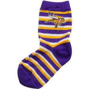 NFL Minnesota Vikings Toddler Sport Stripe Socks   Purple/Gold  