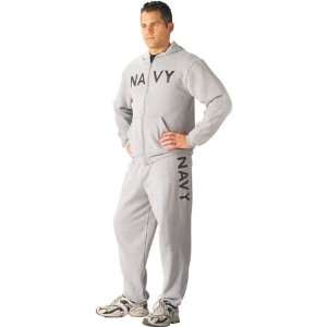  Navy Physical Training Zipper Sweatshirt: Sports 