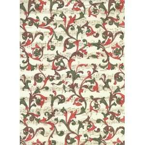   Notes Gift Wrap by Rossi   Christmas Wrapping Paper   Two (2) Sheets