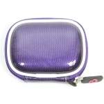 Purple Carrying Phone Pouch Case Bag For Bluetooth Headset Handsfree 