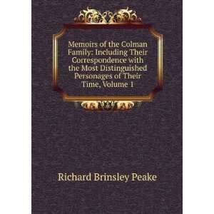   Most Distinguished Personages, Vol. I Richard Brinsley Peake Books