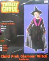 Childs Pink Glamour Witch Halloween Costume, Small 3 4  