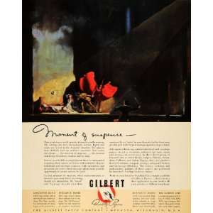   Ad Gilbert Quality Papers Theater Play Actor Stage   Original Print Ad