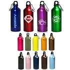 25 PERSONALIZED Sports Water Bottle Flask Canteen / carabiner ENGRAVED