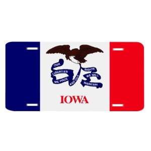  Iowa State Flag Vanity Auto License Plate Tag: Automotive