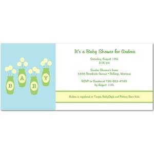  Baby Shower Invitations   Floral Vases: Powder Blue By Sb 