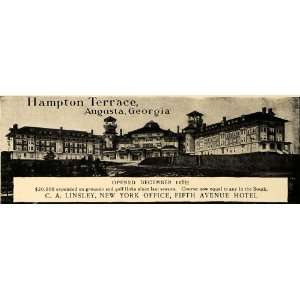  1906 Ad Hampton Terrace Hotel Augusta James U Jackson 