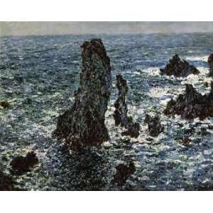  Rocks at Belle Isle by Claude Monet 22.00X17.75. Art 