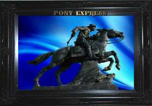 MAGNET Vintage Old West Pony Express Statue St Joseph  