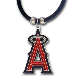  MLB Los Angeles Angels Rubber Cord Necklace: Sports 