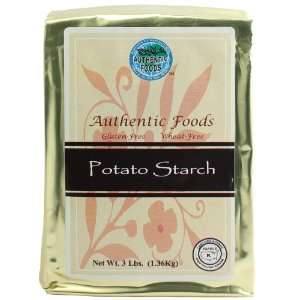 Authentic Foods Potato Starch (Pack of 2)   3 lb  Grocery 