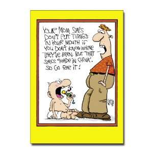  Made in China   Scandalous Cartoon Fathers Day Greeting 