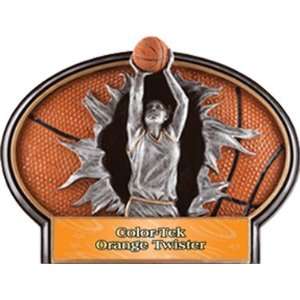  Basketball Burst Out Resin Girls Trophies ORANGE COLOR TEK 