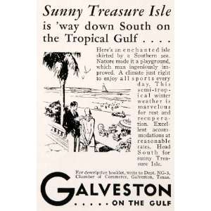  1931 Ad Galveston Texas Chamber Commerce Treasure Isle Beach 