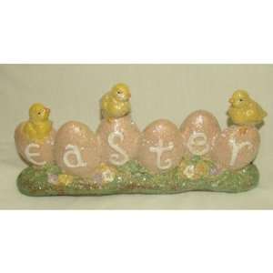  Resin Easter Chicks Table Topper Case Pack 4