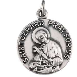 Sterling Silver St. Gerard Medal With 18 Inch Chain 