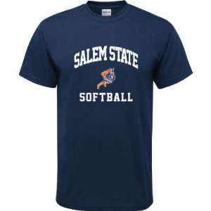 Salem State Vikings Navy Youth Softball Arch T Shirt  
