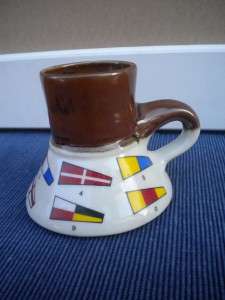 1979 USA Nautical Flag No Spill Coffee Mug Rubber Bottom  