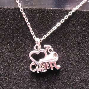  Pewter Love to Cheer Necklace Musical Instruments