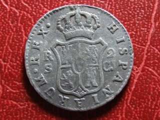 Spanish SILVER Coins FERNANDO VII FERDIN DEI GRATIA 1820 HISPANIARUM 