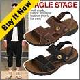 New Mens Dion Casual Button Strap Sandals