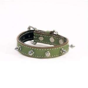  Leather and Spike Dog Collar for Small Dogs: Pet Supplies