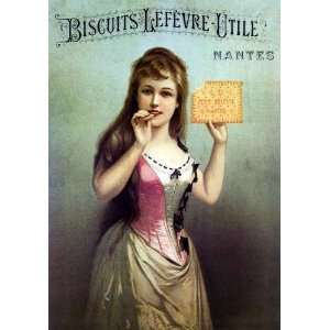 Ferdinand Champenois Lithograph Biscuits Lefevre Utile 1890 Poster 24 