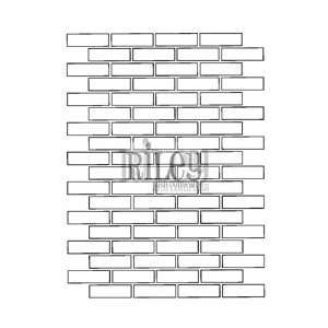  Riley & Company Cling Mount Rubber Stamp Brick Wall; 2 