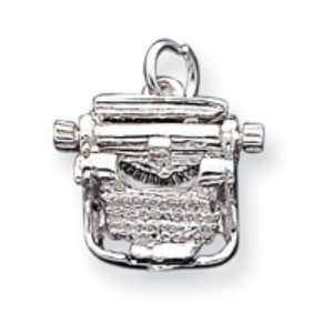  Sterling Silver Typewriter Charm: Jewelry
