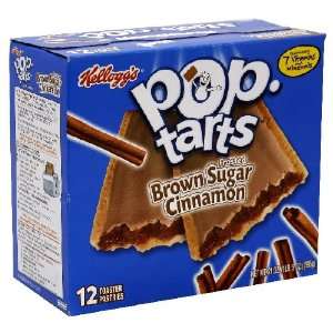 Kelloggs Pop Tarts Brown Sugar Cinnamon Frosted, 12 Count Box (Pack 