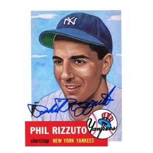  Phil Rizzuto Autographed 1953 Topps Archive Card: Sports 
