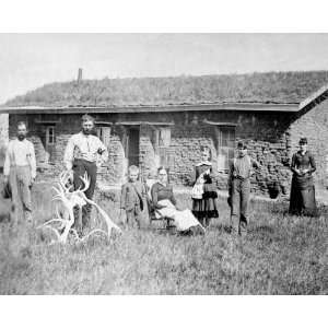  Family at Sod House, Custer County, Nebraska, 1886 