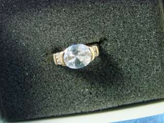 Retired Lia Sophia Jewelry Clear Stone Ring Size 6 7  
