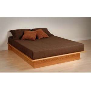 Prepac Platform Bed in Full or Queen Size (Oak) OB (OBD 5475, OBQ 6080 