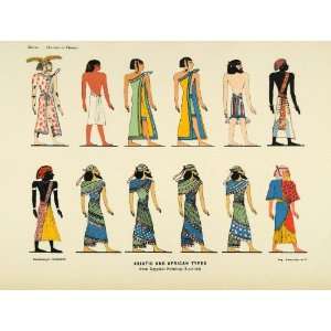   Ancient Rosellini Costume   Original Chromolithograph