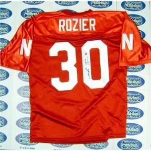 Mike Rozier Autographed/Hand Signed Football Jersey (Nebraska, Heisman 