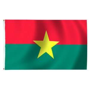  Burkina Flag 3X5 Foot E Poly Patio, Lawn & Garden