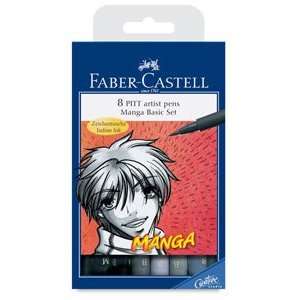  Faber Castell Pitt Artist Pen Sets   Manga, Set of 8 