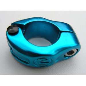 MX style hinged BMX bicycle seat clamp   25.4mm (1)   BLUE ANODIZED 