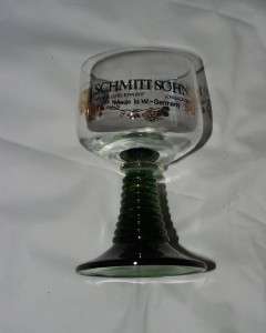 Vintage SCHMITT SOHNE West German Crystal Wine Goblet  