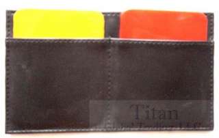 REFEREE KIT SOCCER WALLET 2 CARDS SCORE SHEETS WHISTLE  