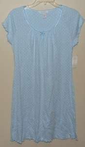 Charter Club Blue Dot Cotton Short Nightgown Sizes  